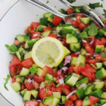 Salade de tomates et concombre à la marocaine